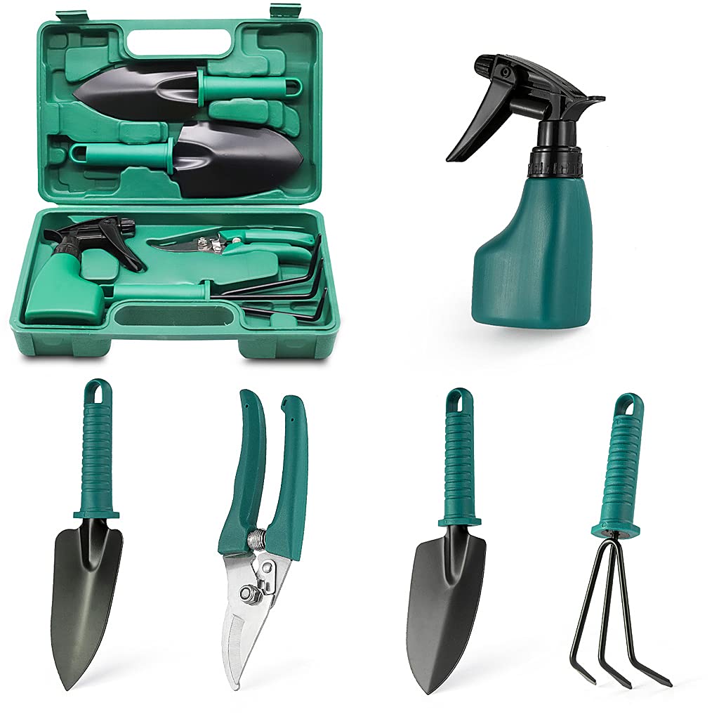 Verilux Gardening Tools Kit for Durable Gardening Equipment, Garden Accessories, Garden Home Patio, Stainless Steel Garden Tools Set with Carrying Case-10Pcs Verilux Gardening Tools Kit for Durable Gardening Equipment, Garden Accessories, Garden Home Patio, Stainless Steel Garden Tools Set with Carrying Case-10Pcs